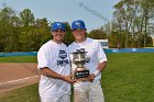 Baseball vs Babson  Wheaton College Baseball players celebrate their victory over Babson to win the NEWMAC Championship for the third year in a row. - (Photo by Keith Nordstrom) : Wheaton, baseball, NEWMAC